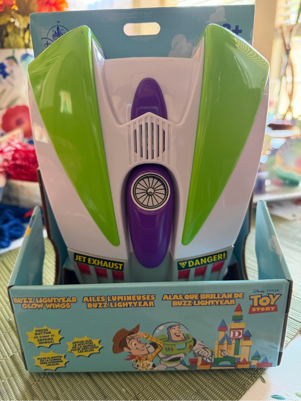 Buzz Lightyear Glow Wings - White, Green & Purple